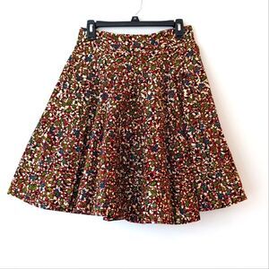 Francis + Benedict Togo Africa short pleated skirt